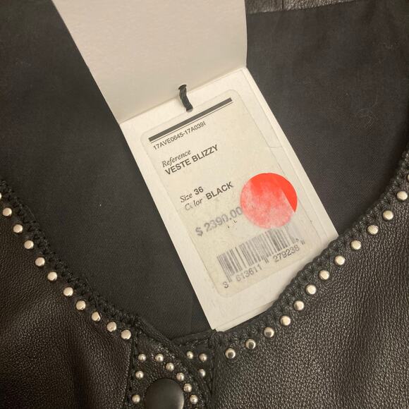 NWT Isabel Marant Lambskin Leather Veste Blizzy Jacket $2,390 - Picture 7 of 12